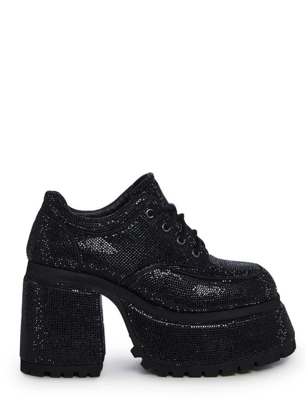Rhinestone Platform Oxfords "Acting Up" From Dolls Kill Size US 11 - Picture 2 of 9